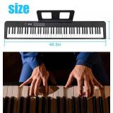$200 88-Key Keyboard Piano, Semi-Weighted Digital Piano with Bluetooth