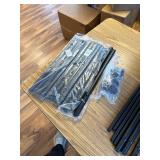 4-Tier Storage Shelves, Unit, 33W x 12.6D x 57.2H, Black