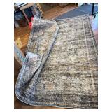 $100 Washable 8x10 Area Rug - Ultra Soft Faux Wool, Non-Slip, Low Pile