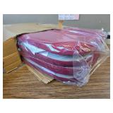 $53 Gorilla Grip Slip-Resistant Chair Cushions 16x16 Set of 4 Wine