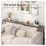 $60 2-Pack Narrow Console Table w/ Charging, Greige