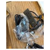 $60 2-Pack Narrow Console Table w/ Charging, Greige