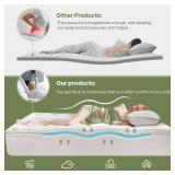 $95 BEDLORE 4-Inch Memory Foam Mattress Topper Twin XL, 2-in-1