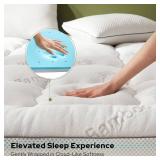 $95 BEDLORE 4-Inch Memory Foam Mattress Topper Twin XL, 2-in-1