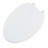 Bemis Plastic Toilet Seat, Elongated, 18-7/16" Bolt to Seat Front