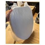 Bemis Plastic Toilet Seat, Elongated, 18-7/16" Bolt to Seat Front