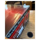 $150 Adjustable Height Rolling Stool with Backrest, Tool Tray, Red