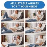 3-Piece Wedge Pillow Set for After Surgery - Foam, 10-in-1, White