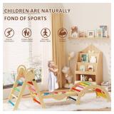 $200 Pikler Triangle Set with Cushion - Climbing Toy, 9 Ways