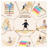 $200 Pikler Triangle Set with Cushion - Climbing Toy, 9 Ways