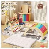 $200 Pikler Triangle Set with Cushion - Climbing Toy, 9 Ways