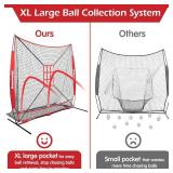 $50 Bearwill Baseball Net 7x7ft with Ball Collection, 2 Strike Zones
