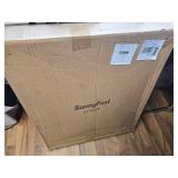 $80 SUNNYFEEL Comfy Folding Saucer Chair All-Season, Faux Fur, Pink