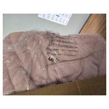 $80 SUNNYFEEL Comfy Folding Saucer Chair All-Season, Faux Fur, Pink