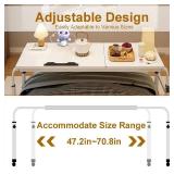 $120 Overbed Desk with Wheels, Adjustable Height & Tiltable Tabletop
