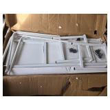 $120 Overbed Desk with Wheels, Adjustable Height & Tiltable Tabletop