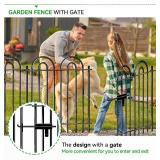 $130 10 Panels Garden Tube Fence with Gate, 42in H x 21.6ft L
