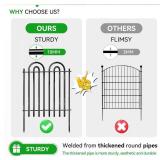 $130 10 Panels Garden Tube Fence with Gate, 42in H x 21.6ft L