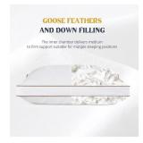 puredown Goose Feathers & Down Pillow, Gusseted King, Set of 2