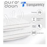puredown Goose Feathers & Down Pillow, Gusseted King, Set of 2