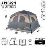 $120 UNP Tents 6 Person Waterproof Windproof Easy Setup Camping Tent
