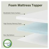 $90 Full Memory Foam Mattress Topper 3 in, Back Pain Relief, Cover