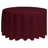 10 Pack YOUR CHAIR COVERS 120-Inch Round Polyester Tablecloths - Burgundy