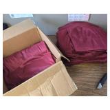 10 Pack YOUR CHAIR COVERS 120-Inch Round Polyester Tablecloths - Burgundy