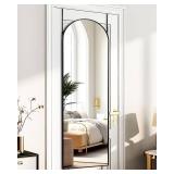 $50 Over-the-Door Full Length Mirror 50x16, Black (Bed/Liv/Bath)