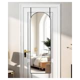 $50 Over-the-Door Full Length Mirror 50x16, Black (Bed/Liv/Bath)
