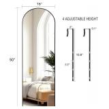 $50 Over-the-Door Full Length Mirror 50x16, Black (Bed/Liv/Bath)