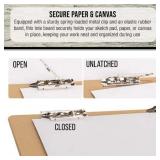 $46 US Art Supply 23x26 Field Sketch Tote Board w/ Heavy-Duty Clip