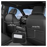$220 Ford F-150 Seat Covers, Leather, Black/Gray, Custom Fit