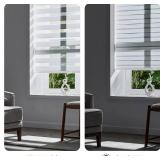 $53 Persilux Cordless Zebra Blinds 27x64 White Free-Stop Day & Night