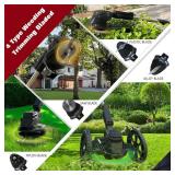 $76 Cordless 21V Weed Wacker, 3-in-1 Edger/Cutter, 2 Batteries