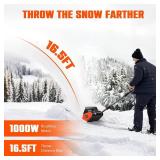 $240 40V Cordless Snow Shovel, 13-Inch, 2 Batteries, Quick Charger