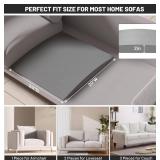 Couch Support Sagging Seat 20x20x2, 40D Curved Foam, Grey 3pack