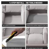 Couch Support Sagging Seat 20x20x2, 40D Curved Foam, Grey 3pack