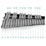 $64 ENNBOM 30-Note Foldable Glockenspiel/Vibraphone, 4 Mallets