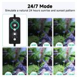 $50 AQQA LED Aquarium Light, 24/7 Mode, Fits 24-32 Inch Fish Tank