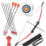 CrazyMouse Recurve Bow Set for Teens & Adults, 8 Arrows, 5 Targets