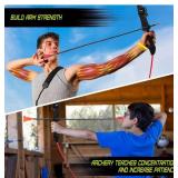 CrazyMouse Recurve Bow Set for Teens & Adults, 8 Arrows, 5 Targets