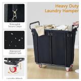 $72 Laundry Hamper with Wheels, 360L Rolling Basket, 95.1 Gal