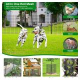 $80 Welded Wire Fence 50ft x 48in, PVC Coated 16GA Mesh, Black