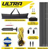 $50 Volleyball Net 32x3 ft Regulation Set with Bag, Poles & Pump