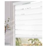 $63 Persilux Blackout Zebra Blinds 23x47 White, Cordless Zebra Shades