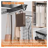$68 Pull-Out Pot Rack 22" Organizer with 16 Hooks, Aluminum Alloy