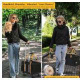 PAWZIDEA Pet Carrier with Wheels, 16x24x24, TSA Airline Approved