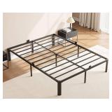 $68 14-Inch Metal Bed Frame, Queen, Heavy-Duty Platform, Round Legs