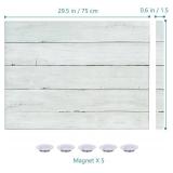 $48 Wooden Planks Print Magnetic Dry Erase Board, 30x20 in, Frameless